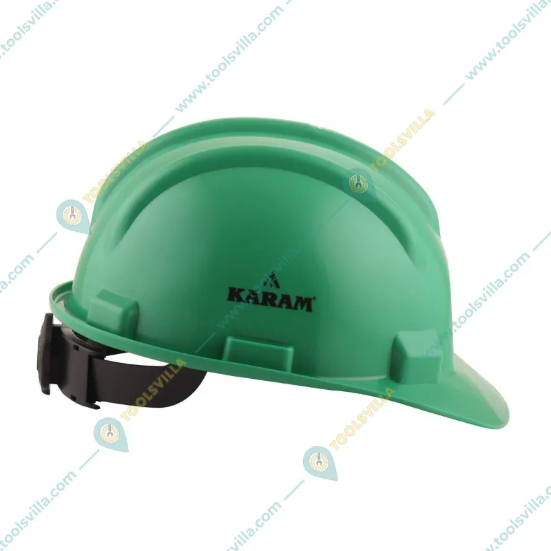 Karam ISI Marked Safety Helmet with Ratchet Type Adjustment for Outdoor Head Protection (PN 521)(Pack-3,Color-Green)