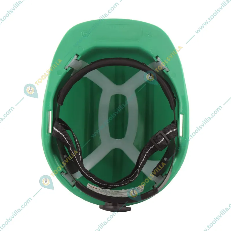 Karam ISI Marked Safety Helmet with Ratchet Type Adjustment for Outdoor Head Protection (PN 521)(Pack-3,Color-Green)