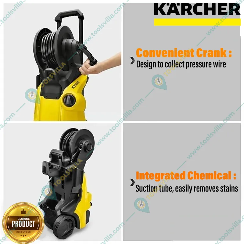 Karcher 120 Bar 1600W High Pressure Washer With All Required Accessories (K3 DELUXE PREMIUM)