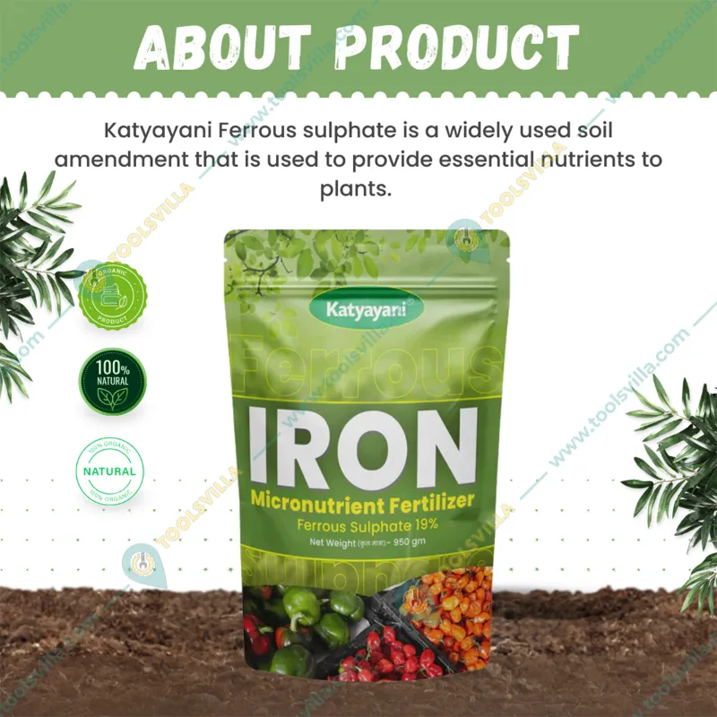 Katyayani Ferrous Sulphate | Chemical Fertilizer | 950 gm(Pack-1 x 950 gm)