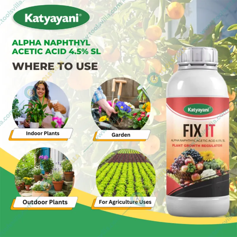 Katyayani FIX IT (Alpha Naphthyl Acetic Acid 4.5 % SL) | Plant Growth Regulator | 1 liter(Pack-1 x 1 liter)