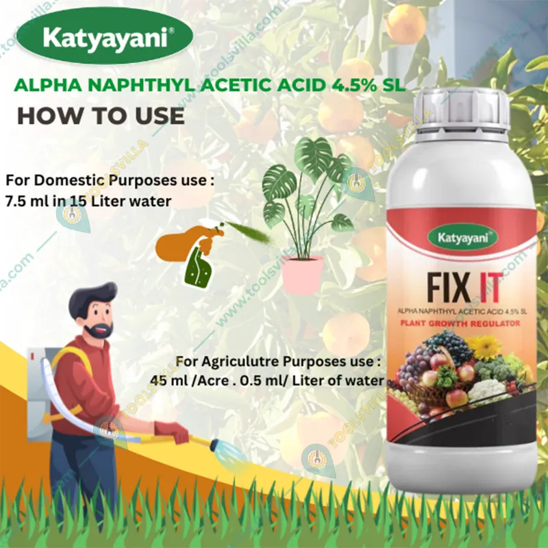 Katyayani FIX IT (Alpha Naphthyl Acetic Acid 4.5 % SL) | Plant Growth Regulator | 1 liter(Pack-1 x 1 liter)