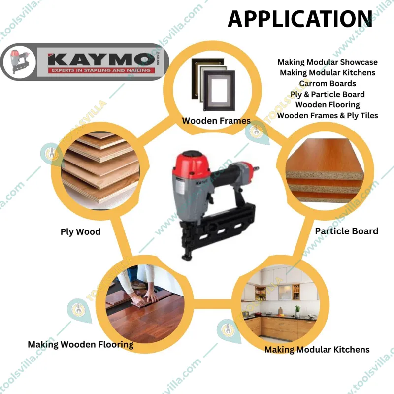 Kaymo 25-64 mm Pneumatic Air Brad Nailer (ECO-PB16G64)