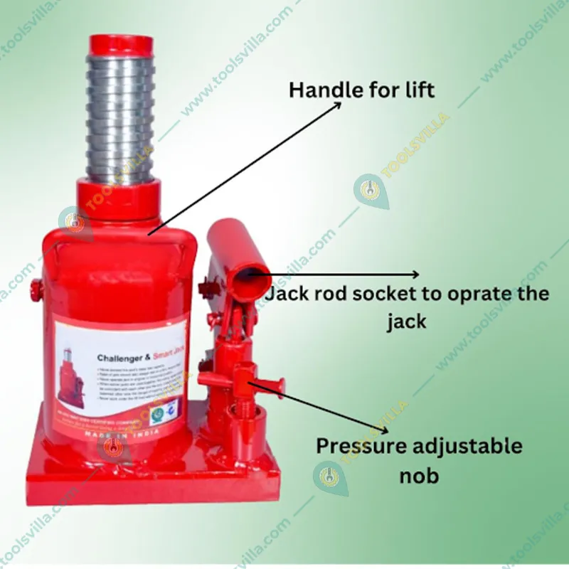 Heavy Duty 40 Ton Capacity Hydraulic Bottle Jack for Garage and Commercial Purpose - 465 mm Maximum Lifting Height 