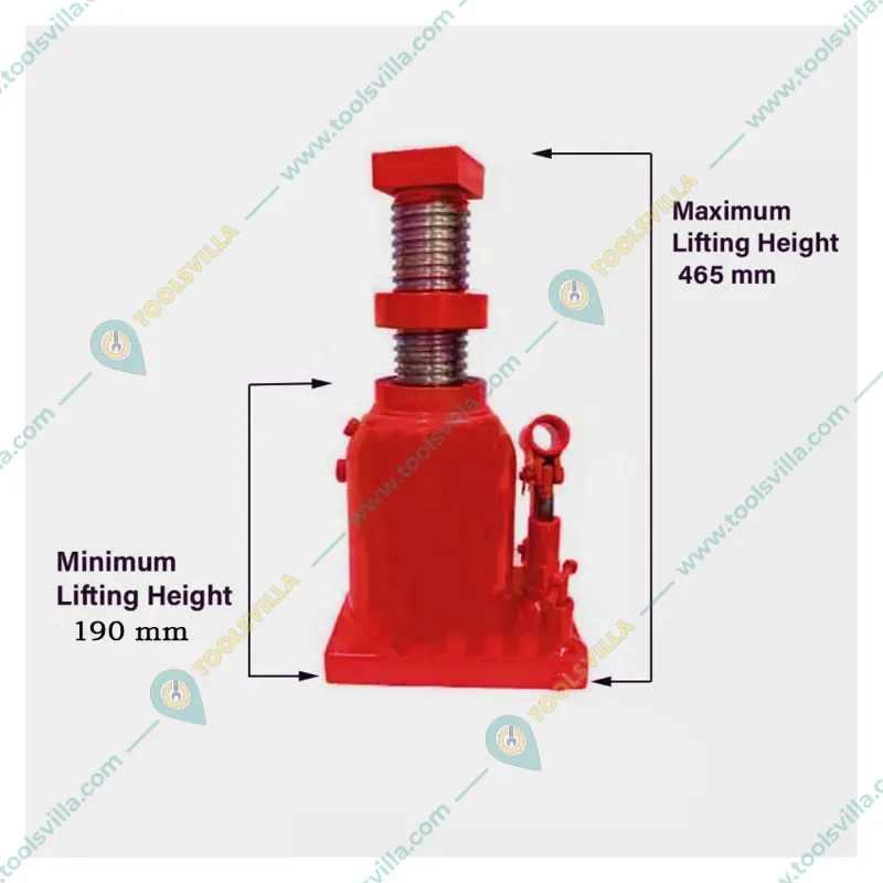 Heavy Duty 40 Ton Capacity Hydraulic Bottle Jack for Garage and Commercial Purpose - 465 mm Maximum Lifting Height 