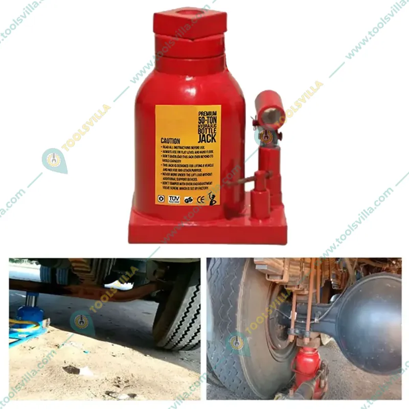 Heavy Duty 50 Ton Hydraulic Bottle Jack for Trucks, Lorry, Industrial Equipment - 465 mm Max. Lifting Height