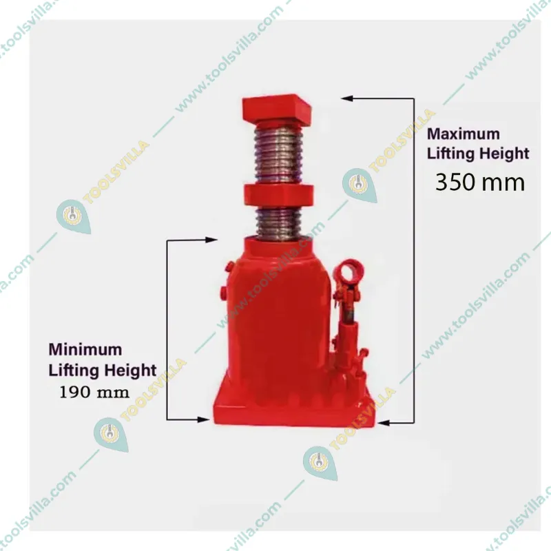 Heavy Duty 30-Ton Capacity Hydraulic Bottle Jack for Hatchback Cars, Compact SUVs, Mini Truck, Tractor - 350 mm Maximum Lifting Height