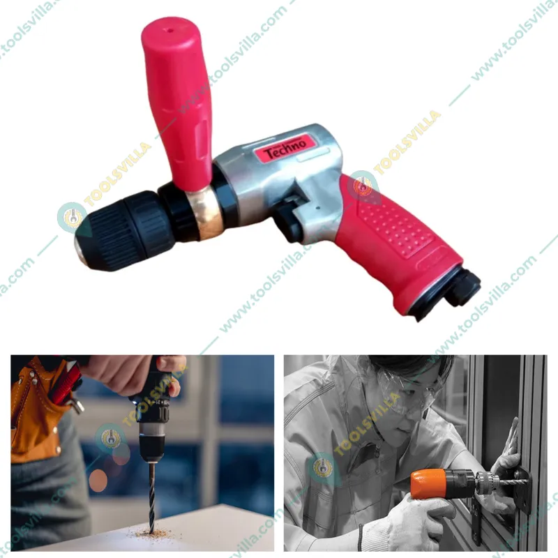 Techno 3/8 Inch Keyless Reversible Air Drill, 2200 RPM (PAT 401 KL)