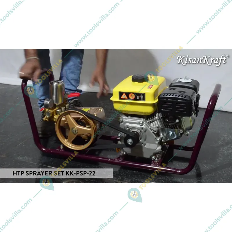 Kisankraft KK-PSP-22, Heavy Duty 4-stroke 163 CC HTP Sprayer Pump Set Without Hose Pipe 