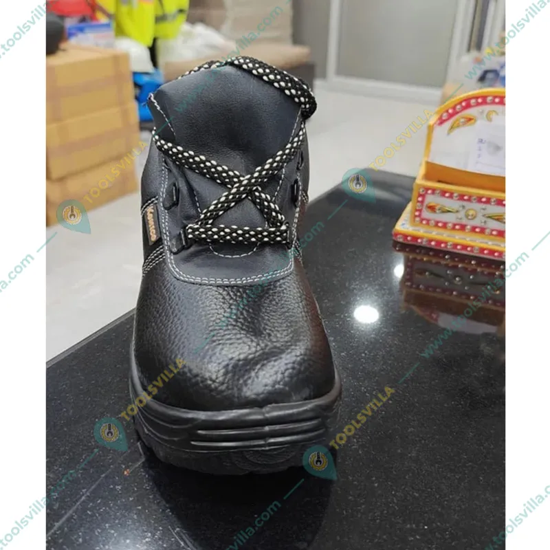 Komico ECO Pack of 2 High Ankle Safety Shoe - PVC Sole Leather Material With Steel Toe(Size-6)