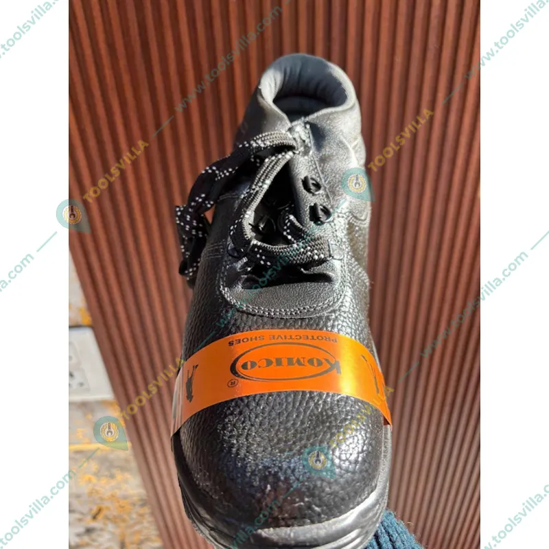 Komico ECO Pack of 2 High Ankle Safety Shoe - PVC Sole Leather Material With Steel Toe(Size-6)