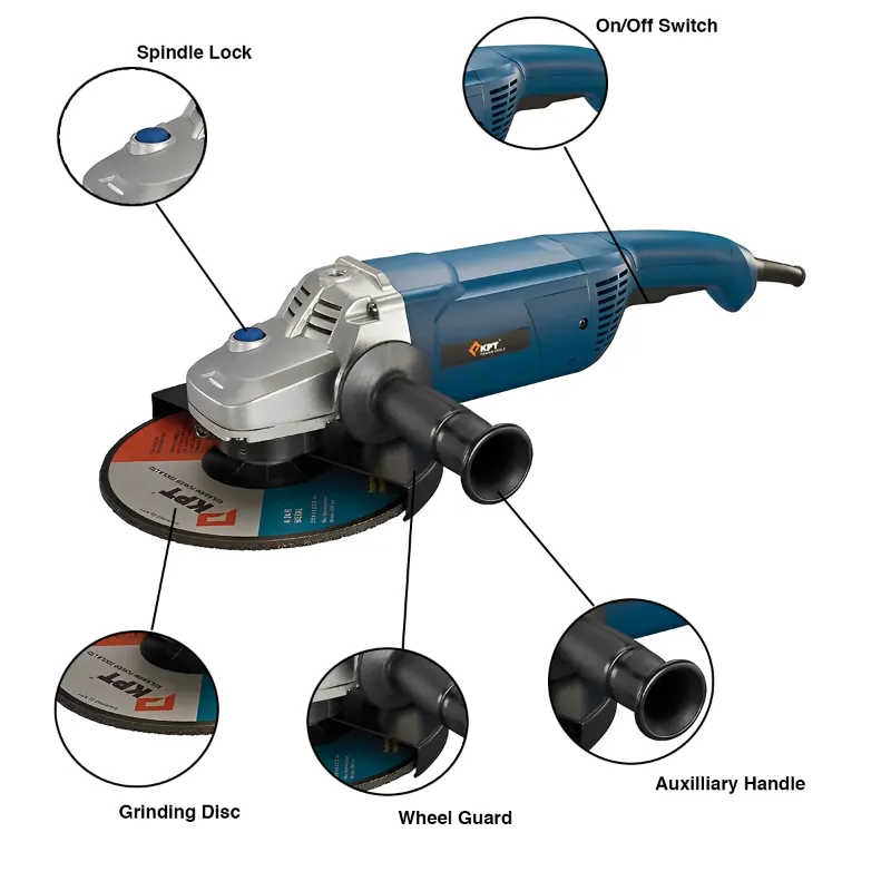 KPT 180 mm 2400 W Angle Grinder, 8500 RPM (KAG24-7)