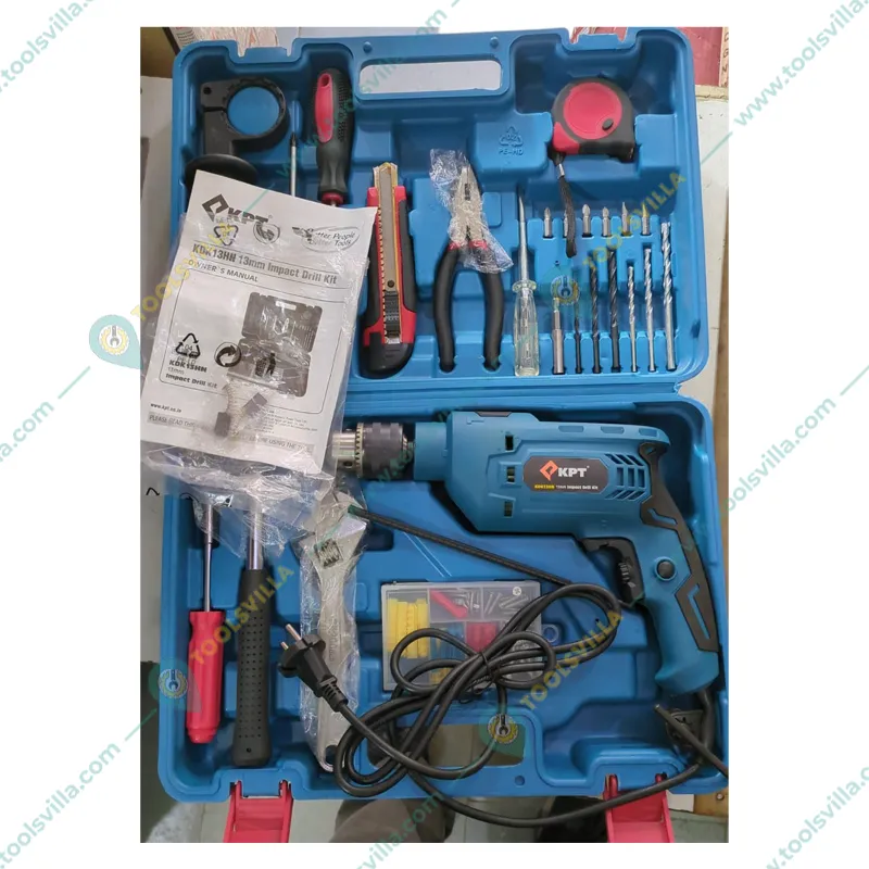 KPT 13 mm Impact Drill Tool Kit 500 W, 3000 RPM (KDK13HN)