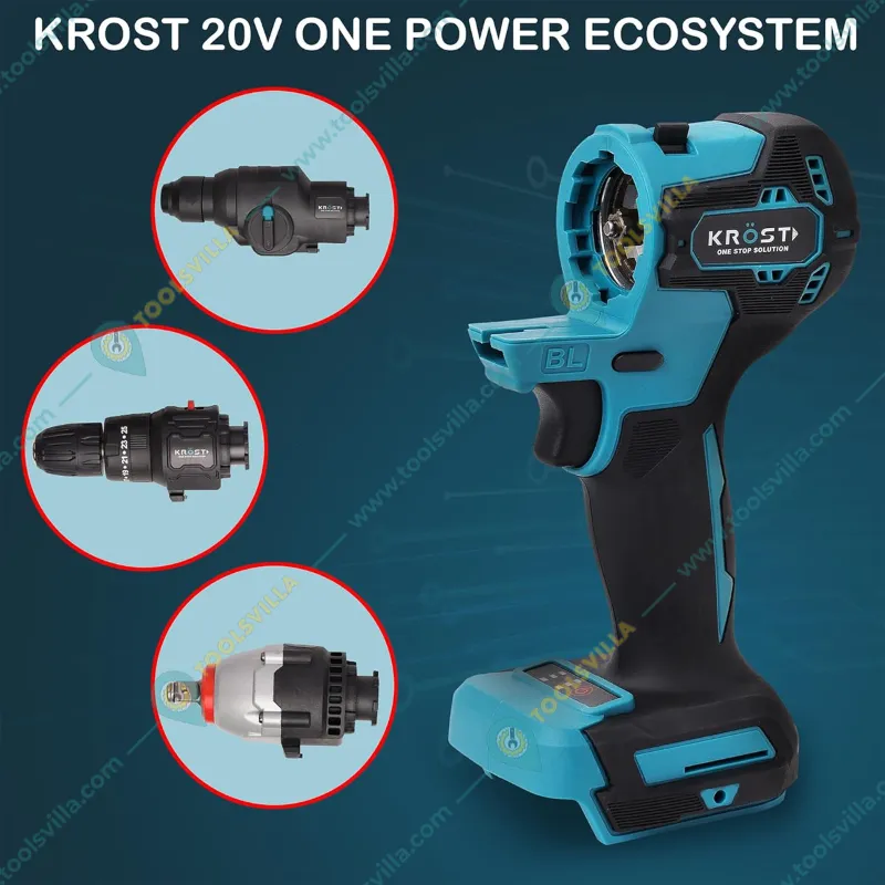 KROST Combo 3-In-1 Multi-Head Power Cordless Drill Kit with Storage Box, Combo Kit Tool