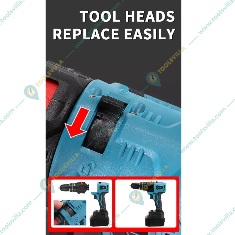 KROST Combo 3-In-1 Multi-Head Power Cordless Drill Kit with Storage Box, Combo Kit Tool