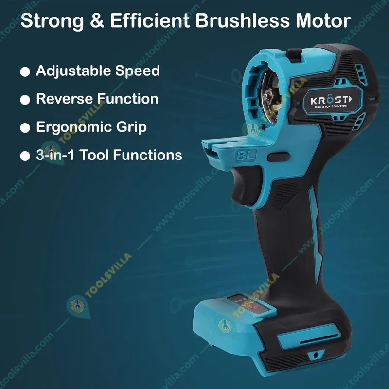 KROST Combo 3-In-1 Multi-Head Power Cordless Drill Kit with Storage Box, Combo Kit Tool