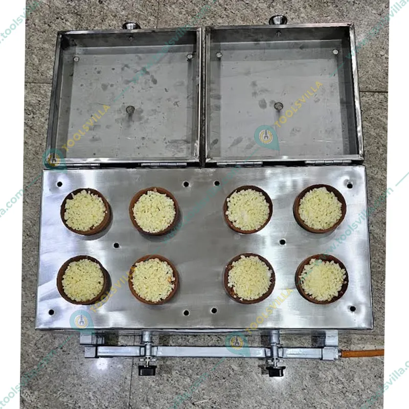  Commercial Gas Operated Kullad Pizza Maker Machine, 8 Pcs Kullad Pizza Capacity