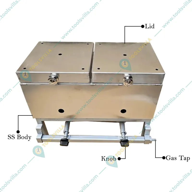 Commercial Gas Operated Kullad Pizza Maker Machine, 8 Pcs Kullad Pizza Capacity