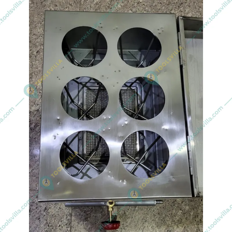 Gas Operated Kullad Pizza Maker Machine, 6 Pcs Kullad Pizza Capacity