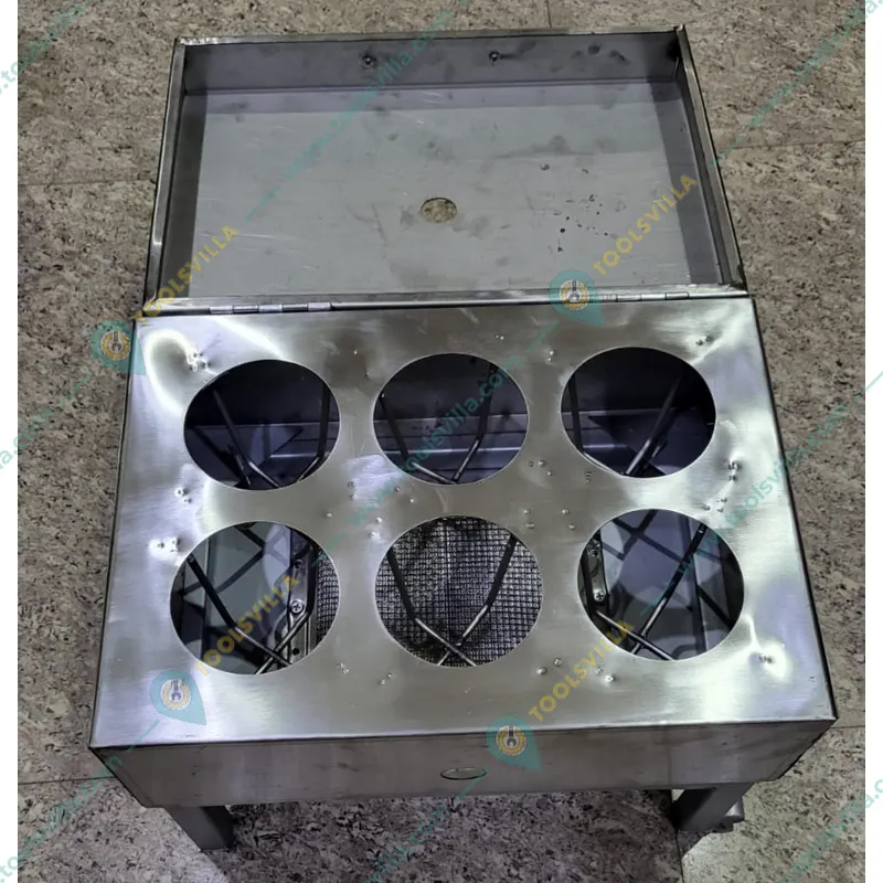 Gas Operated Kullad Pizza Maker Machine, 6 Pcs Kullad Pizza Capacity