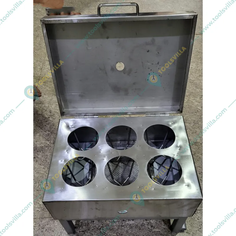 Gas Operated Kullad Pizza Maker Machine, 6 Pcs Kullad Pizza Capacity