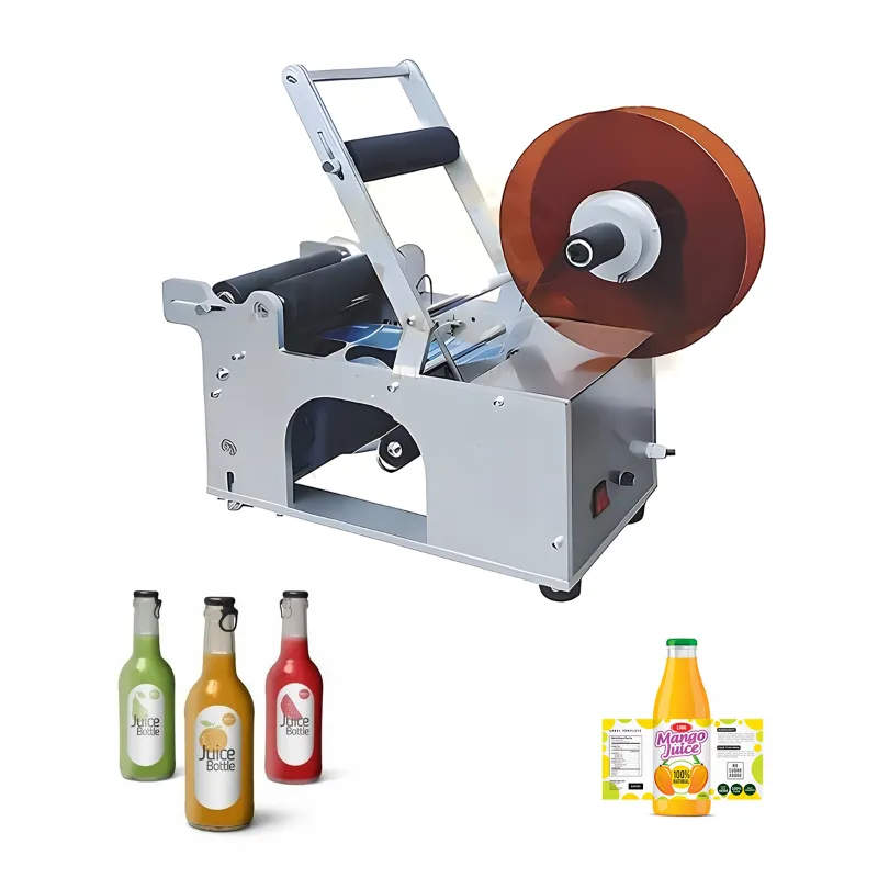  Semi Automatic Round Bottle Labeling Machine, 75-250mm, AGSARBL 