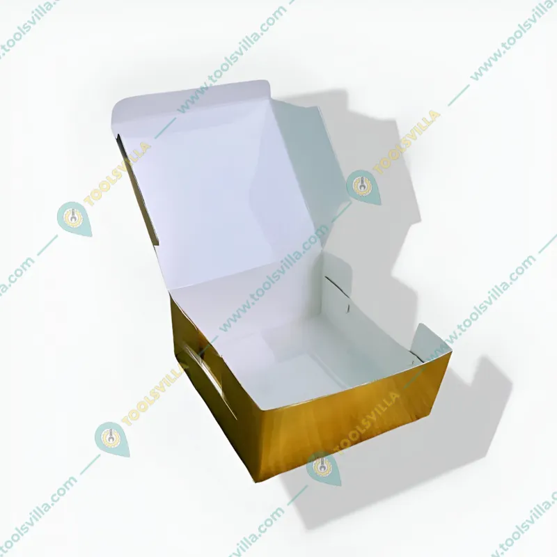 Golden Color Rectangular Packaging Box for Laddu, Chocolates, Sweets and Takeaway (Pack-50)
