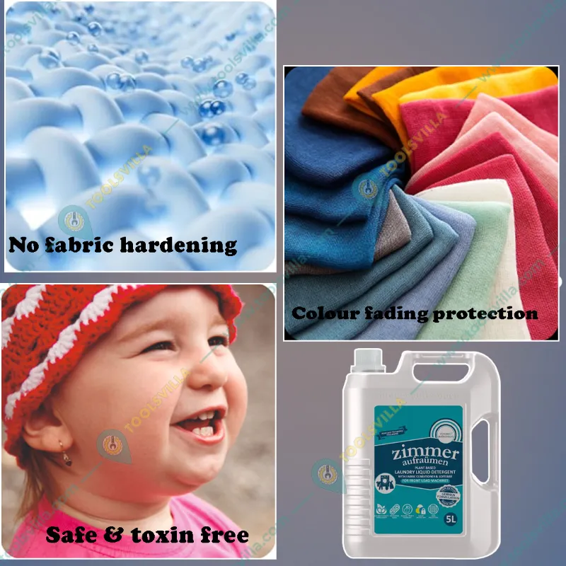Zimmer Aufraumen 5 Liter German Formulation Plant Based Laundry Liquid Detergent With Fabric Conditioner & Softener