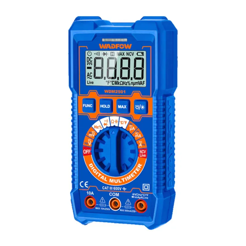 Wadfow LCD Digital Multimeter True RMS 4000-6000 Count WDM2501