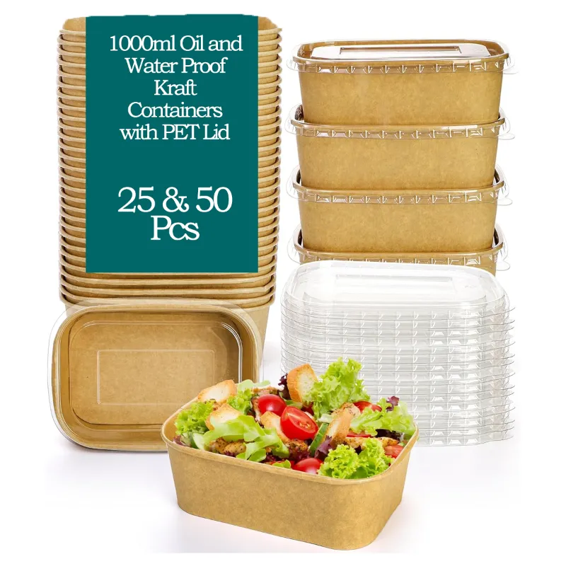1000ml Oil and Water Proof Kraft Containers with PET Lid for Food Takeaway(Pack-AfmBOoqGVxDs1muq4J36Skk72NsioznEQAkM419QOEDcORCypbbDmPad)