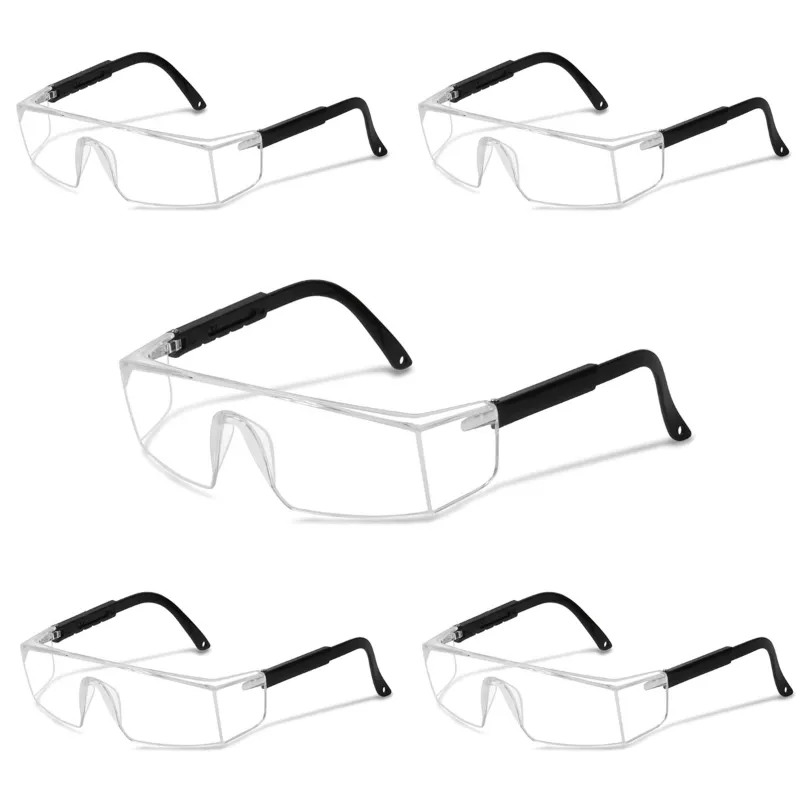 Super Safety Eye Protection Safety Goggles Against Dust & Flying Particles(Color-Clear,Pack-5 Pcs)