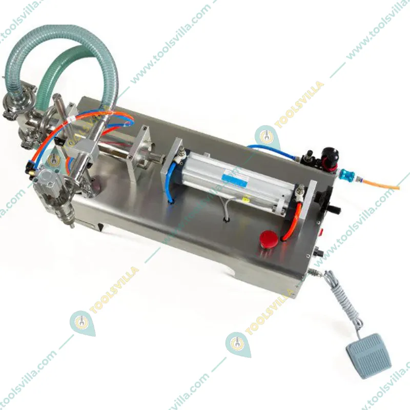 Single Nozzle Liquid Filling Machine 50-500 ml, Semi-Automatic