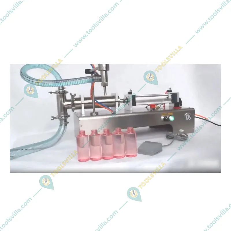 Single Nozzle Liquid Filling Machine 50-500 ml, Semi-Automatic