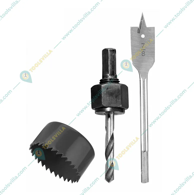 Total 3 Pcs Lock Installation Hole Saw Set (TACSH1031) - Pack of 5