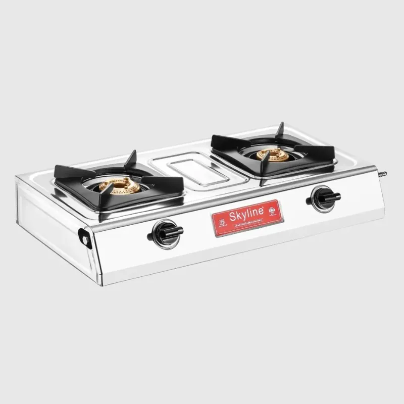  Skyline 2 Burner VTL-2112 SS Gas Stove with 1 Year Warranty