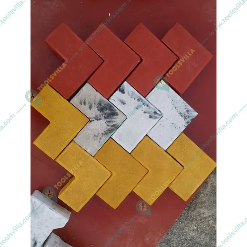 RK 60 mm L-Shape  Pack Of 4 Plastic Paver Block Mould | 23 x 13 x 6 cm