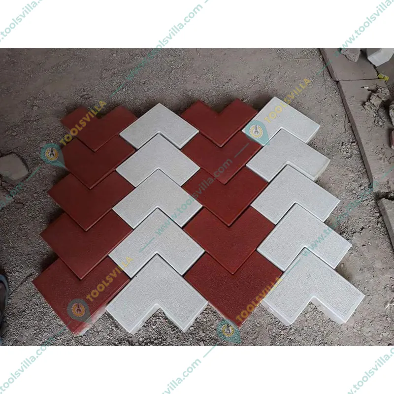 RK 60 mm L-Shape  Pack Of 4 Plastic Paver Block Mould | 23 x 13 x 6 cm