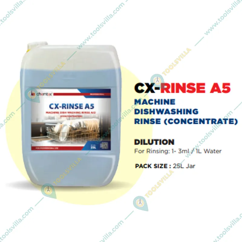 Chemtex 25 Liter CX-RINSE A5 Machine Dishwashing Rinse