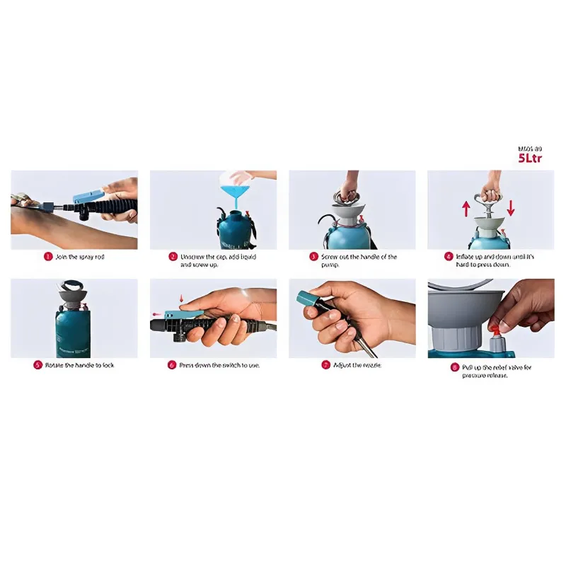 Heavy Duty 5 liter Manual Pressure Sprayer with Adjustable Nozzle