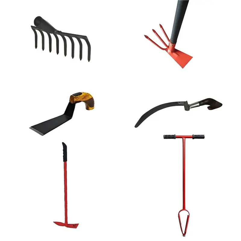 Heavy Duty 6 pieces of Manual Gardening Tool for Soil Care