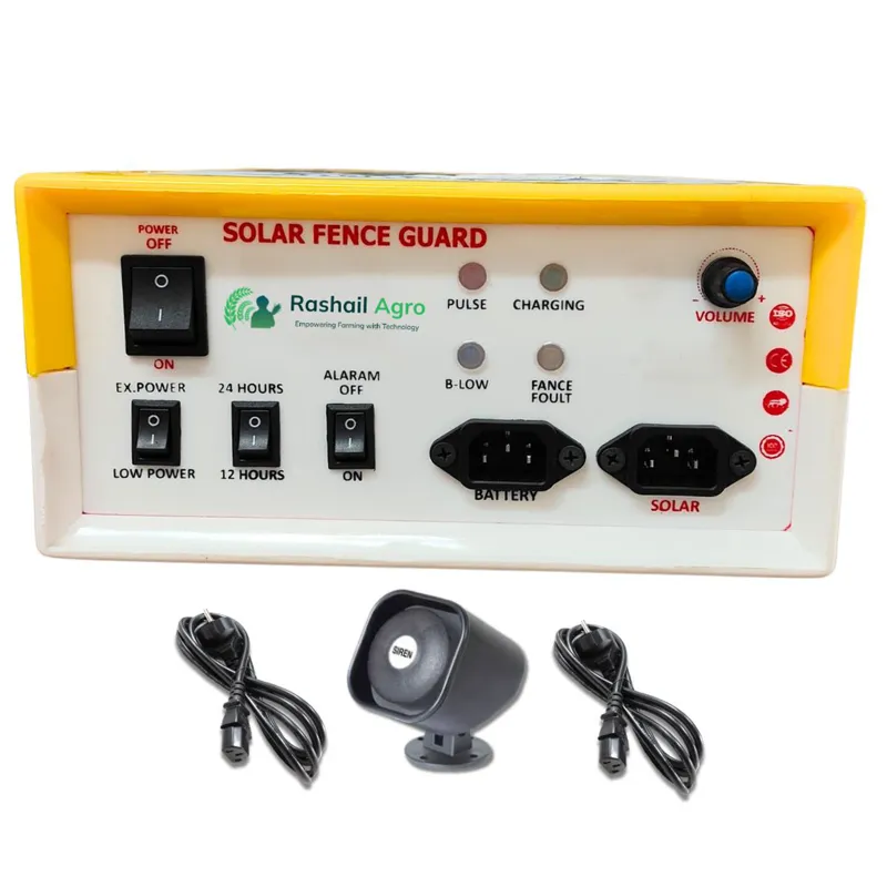 Heavy Duty 10 KV Zatka Solar Machine of 50 Acre Area With Battery Cable, Solar Cable and Siren
