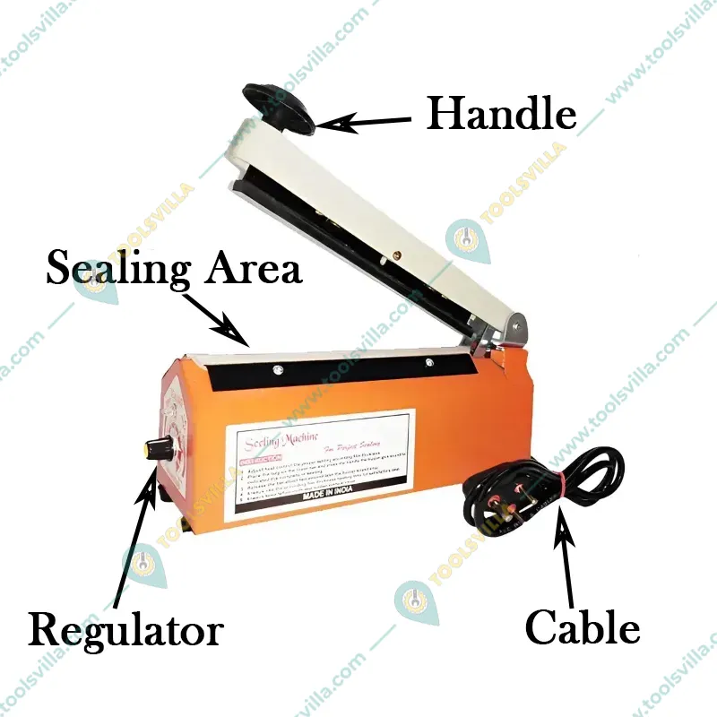 12 Inch Impulse Hand Sealer with time Adjustment Facility for Plastic pouch packing