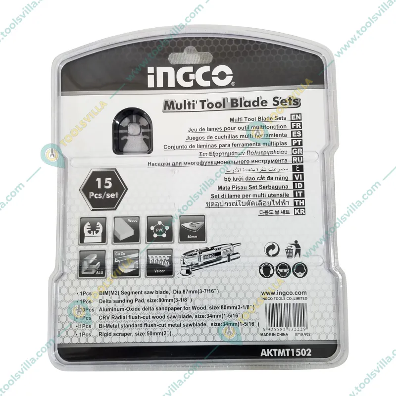INGCO 15 Pcs MULTI-TOOL Blade Set (AKTMT1502)