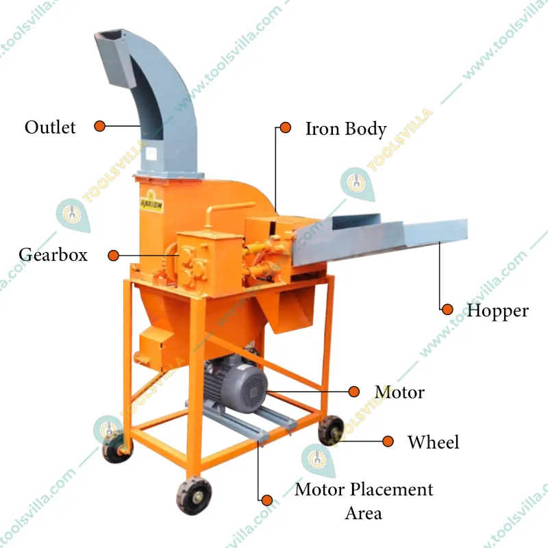 HARI OUM 5 HP Blower Type Chaff/Grass Cutter, 1500 to 2000 Kg/hr Cutting Capacity With 1 Year Warranty