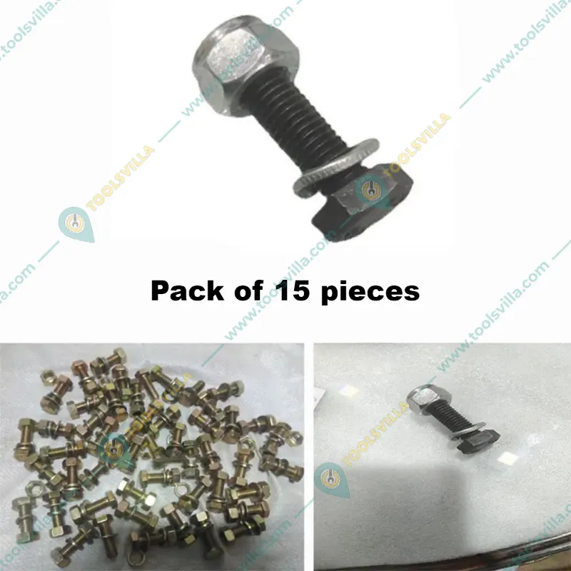 15 pcs of Nut Bolt with Washer M10 for Power Tiller & Weeder