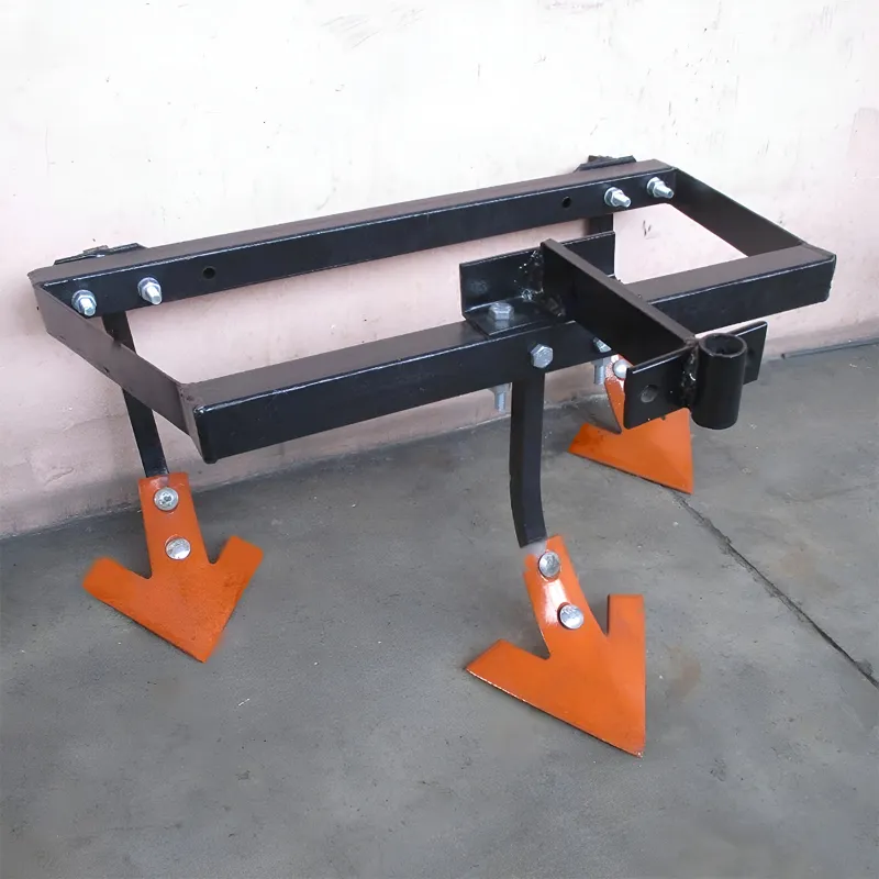 Mild Steel Premium 3 Tyne Adjustable Cultivator for 5 to 12 HP Power Tiller / Weeder