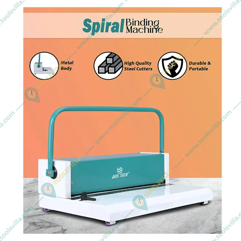 Ars Tech A4 39 Holes Spiral Binder Machine (White/Green)