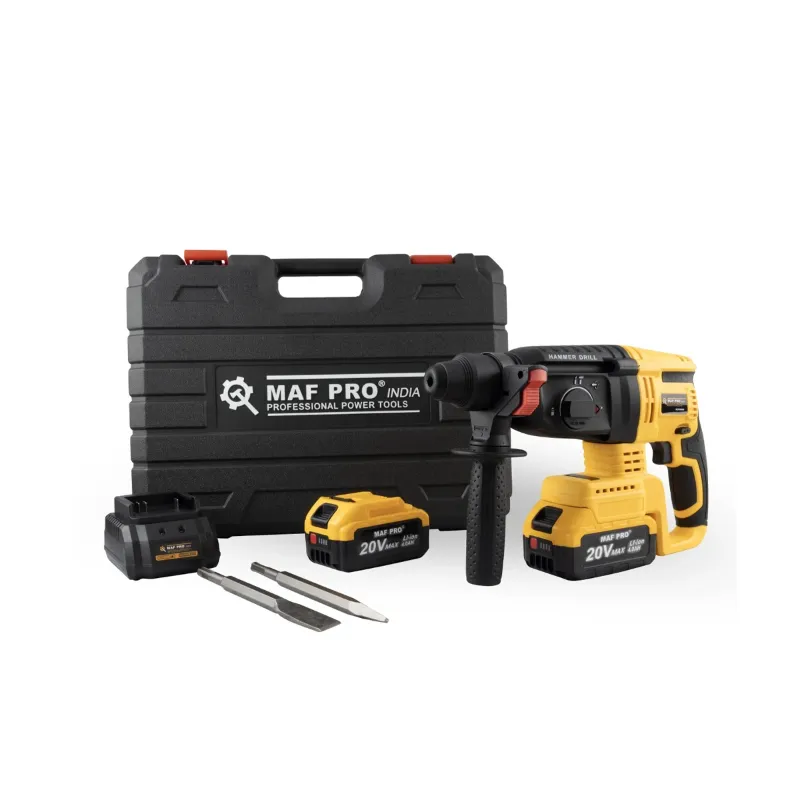 Maf Pro 26mm 20V Cordless Brushless Rotary Hammer With Battery, Charger & Bits, 0-1500 RPM (MCRH9008)