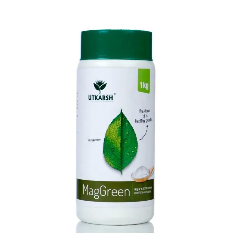 Utkarsh MagGreen (Magnesium Mg 5% EDTA Chelated, 100 % Water Soluble Foliar Spray Fertilizer) Boost Chlorophyll | 1 kg(Pack-1 x 1 kg)