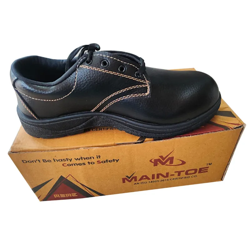Main-toe Pack of 2 Safety Shoe - PVC Sole, PVC Toe, Synthetic Leather Material(Size-6)